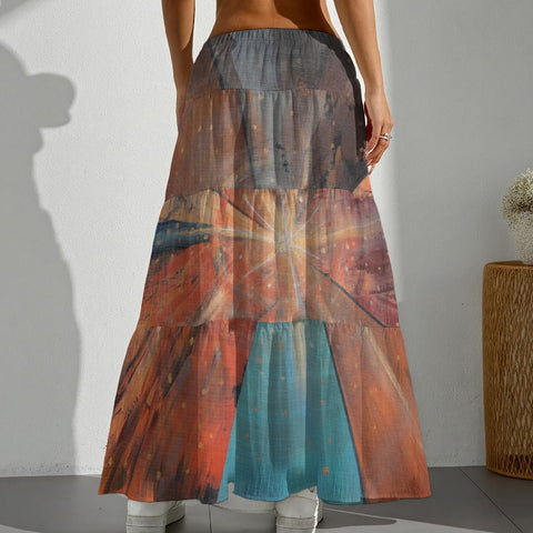 The Point Where it all Began Pleated Long Skirt