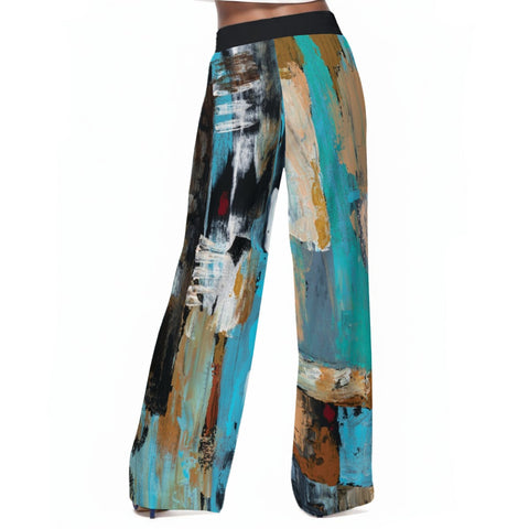 Coral Women's Casual Wide-Leg Pants|100% Rayon
