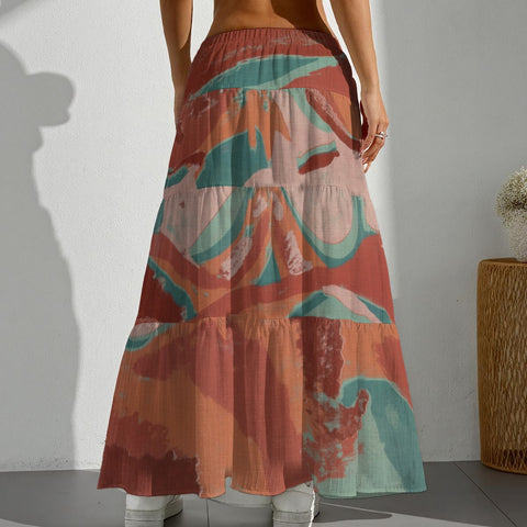 Fog Pleated Long Skirt