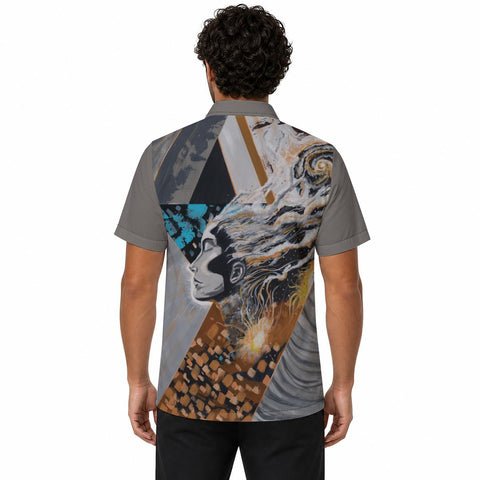 Conduit of the Infinite Men's Casual Button-Up Shirt