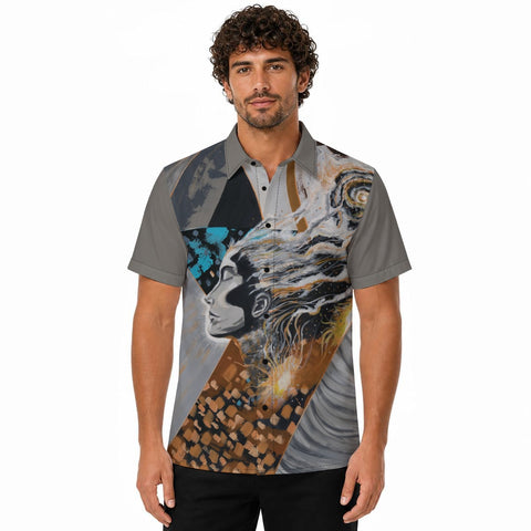 Conduit of the Infinite Men's Casual Button-Up Shirt