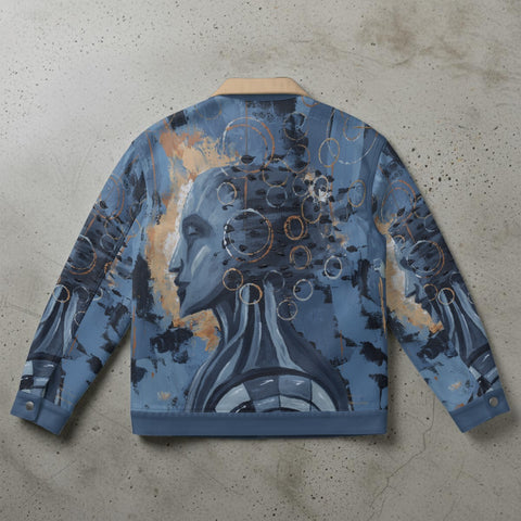Blossoming Thoughts Unisex Collared Jacket