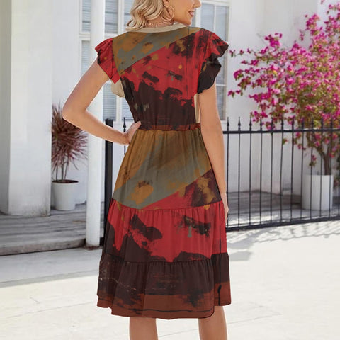 Red Sector Women's Midi Dress
