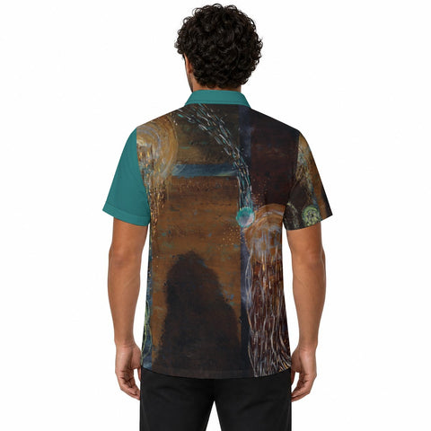 The Gathering (Turquioise) Print Men's Shirt