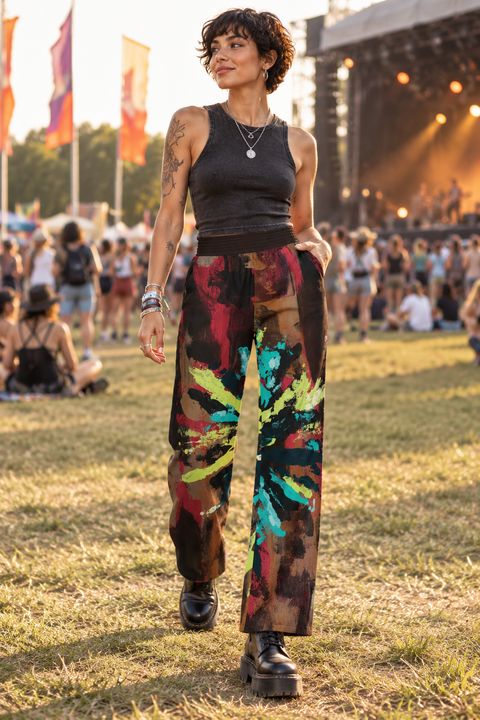 Limelight Casual Wide-Leg Pants|100% Rayon