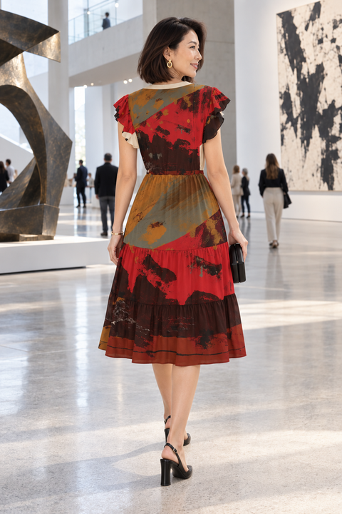 Red Sector Women's Midi Dress